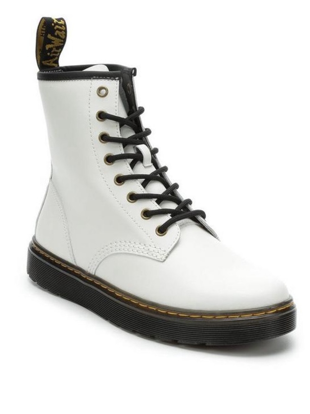 Dr. Martens Zavala White Combat Boots 8